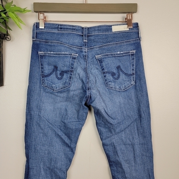 AG 27 Legging Super Skinny Ankle Distressed Jegging Jeans Adriano Goldschmied - Picture 10 of 14